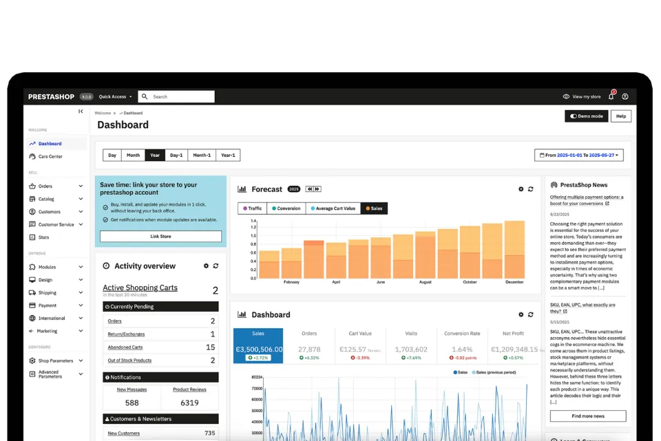 Conception site e commerce prestashop