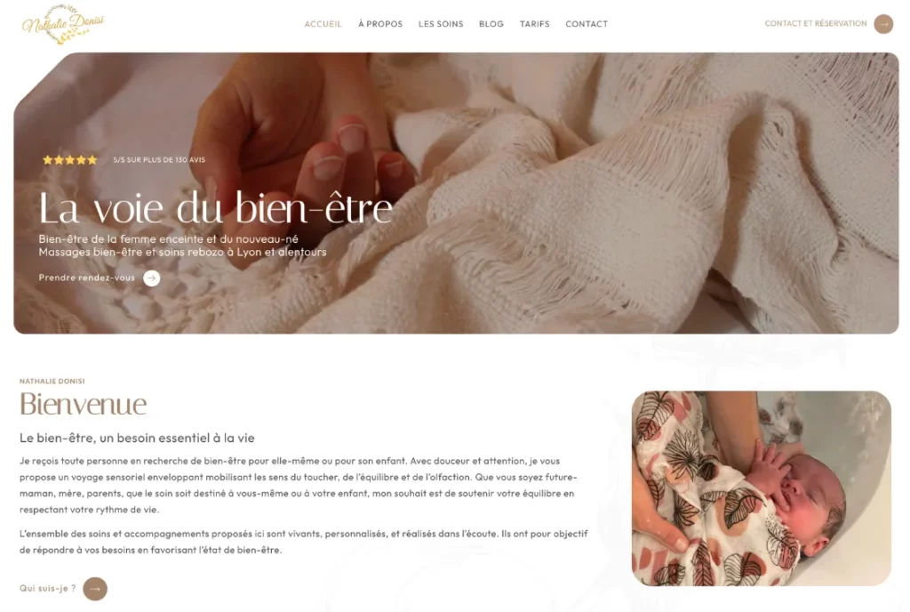 conception de site web lyon massage