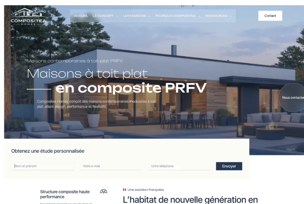 conception site web compositea constructeur de maisons composite