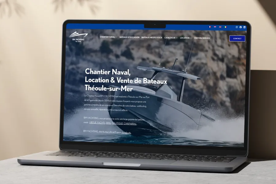 BM Yachting · réalisation VWEB
