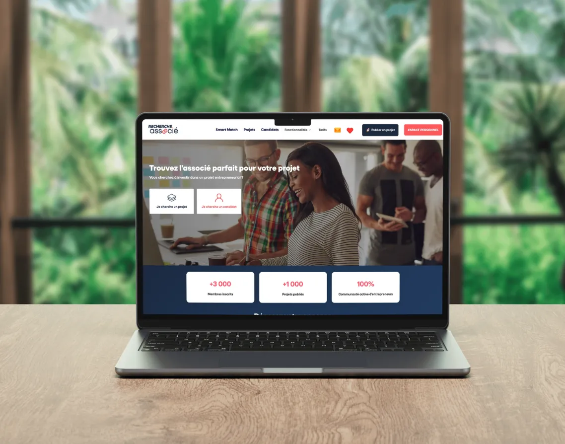 Recherche Associé · réalisation VWEB