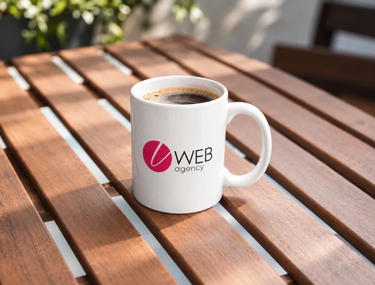 Tasse aux couleurs de l'agence web VWEB